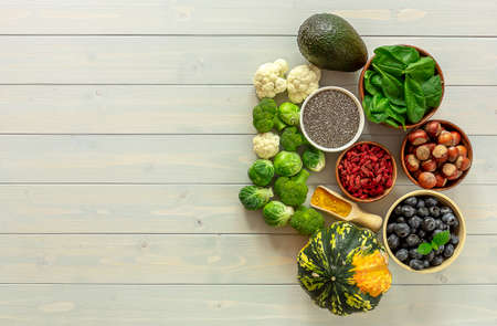 Delicious and filling detox products. Great supplement and healthy eating concept.の写真素材