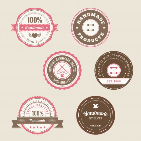 Badges for Handmade Productsのイラスト素材