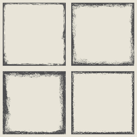 Grunge Vector Framesのイラスト素材