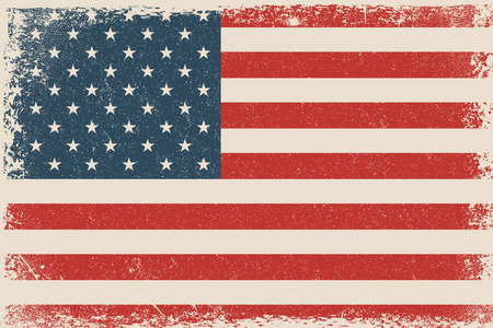 Grunge Vector USA Flagのイラスト素材