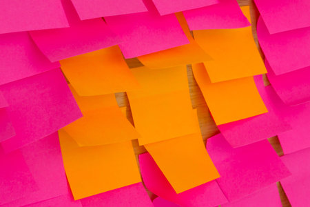 pink and orange stick note background wallpaper