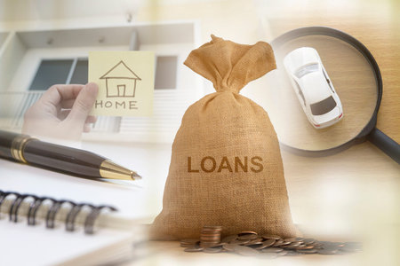 Home loan housing and car loans concept