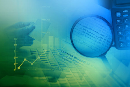 Account balance business transaction concept