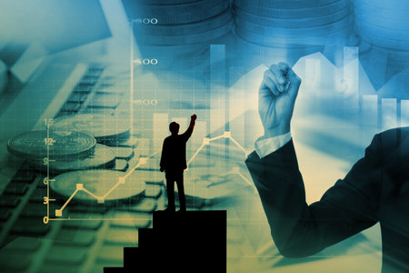 Business Archievement and Leadership to Busienss Success Concept