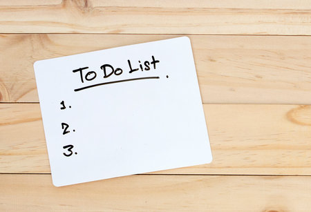 to do list written on paper