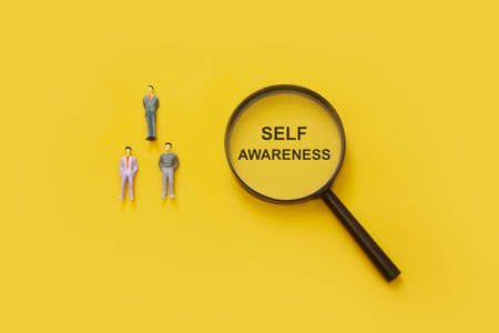 self awareness , human resource management concept, find your passion, who are youの写真素材