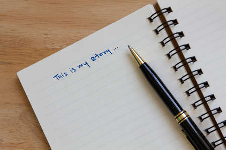 This is my story , motivation message self description and inspiration conceptの写真素材