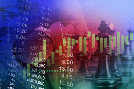 financial data monitoring and business trend analysis conceptの写真素材