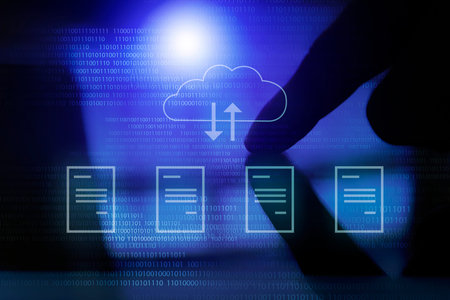 digital documents and data files sharing with cloud storage