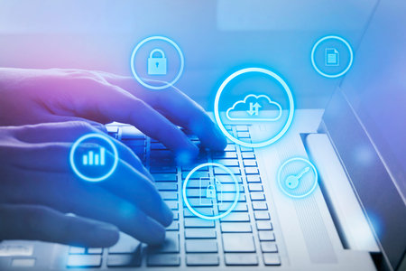 digital documents and data files sharing with cloud storage
