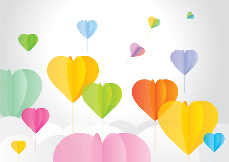 Flowers made of heartsのイラスト素材