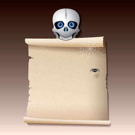 Halloween Day and Old Paperのイラスト素材