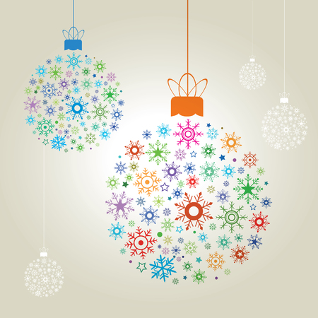 Christmas decoration made of snowflakesのイラスト素材