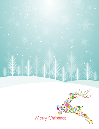 Happy Christmas and card illustrationのイラスト素材