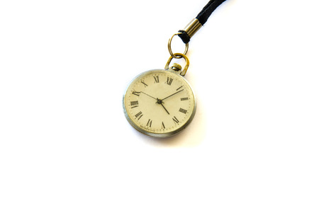 Old pocket watch, isolated on the white backgroundの写真素材