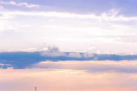 Beautiful sky with clouds in sunset timeの写真素材
