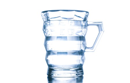 Glass with water or other drink on tableの写真素材