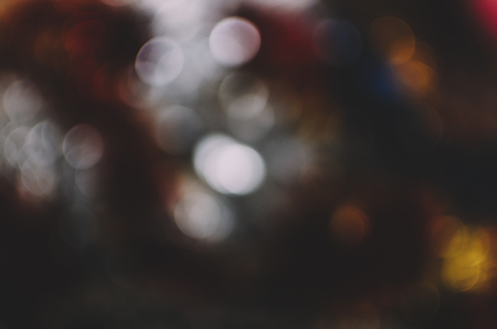 Blurred defocused photo of the christmas tree with bokeh effectの写真素材