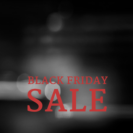 Black friday concept with red text and copy spaceの写真素材