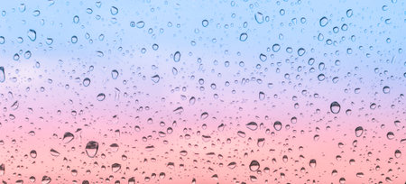 Drops after the rain on the home window