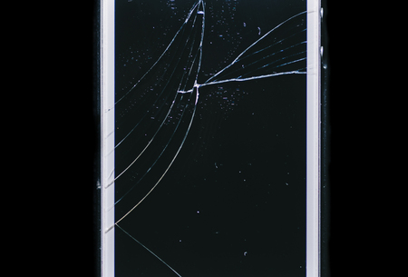 Broken glass on black background ,texture backdrop object designの写真素材