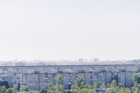 Summer city landscape,  europe, minsk - belarus.の写真素材