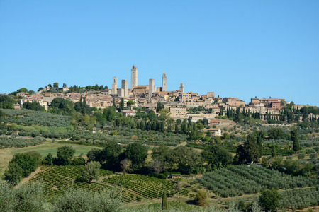 San Gimignano - medieval town in Tuscany, Italy.の写真素材