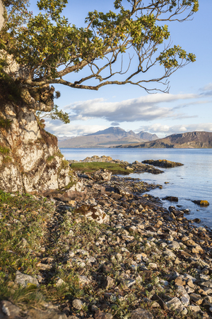 Loch Eishort & Cuillins on the Isle of Skye in Scotland.の写真素材