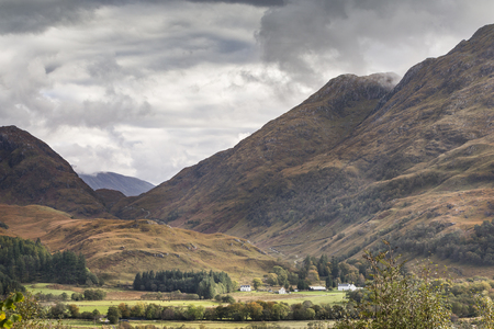 View over Glen Ure in West Argyll in the Highlands of Scotland.の写真素材