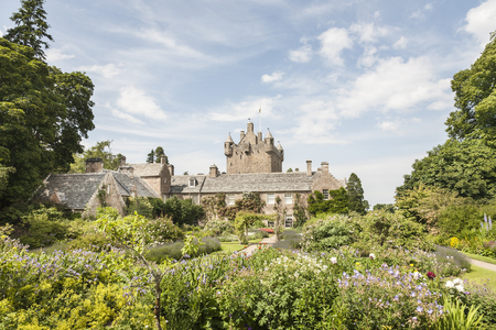 Cawdor Castle garden near Nairn in Scotland.のeditorial素材
