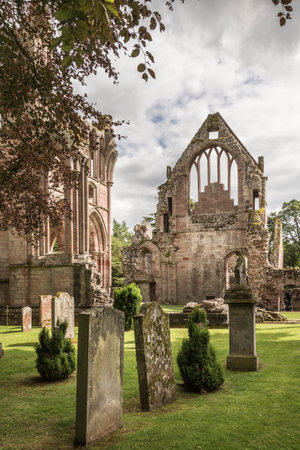 Dryburgh Abbey ruins in the Scottish Borders.の写真素材