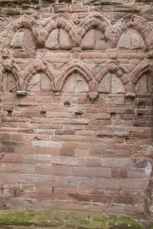 Arbroath Abbey Ruins at Arbroath in Angus , Scotland.の写真素材