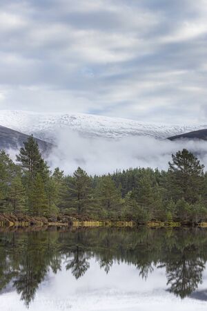 Uath Lochan at Glen Feshie in the Cairngorms National Park of Scotland.の写真素材