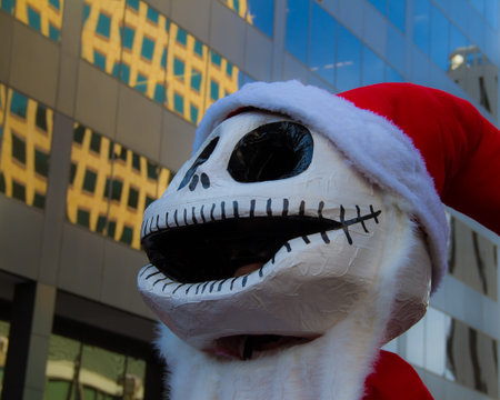Santa Claus figure in downtown Denver