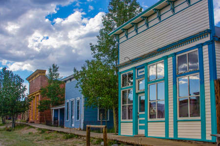 South Park City, Colorado, ghost town with Old West buildingsのeditorial素材