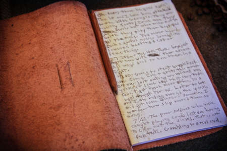 Civil War journal from memorabilia collection at Four Mile Park, Colorado, 4th of July  celebrationのeditorial素材