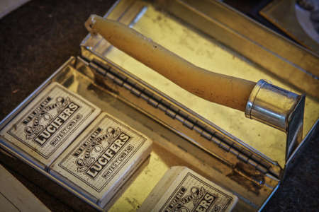 Civil war memorabilia at 4th of July celebration, Four Mile Park, Coloradoのeditorial素材