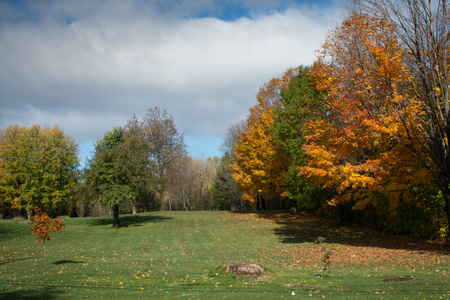 Autumn colours in Quebec, Canadaの写真素材