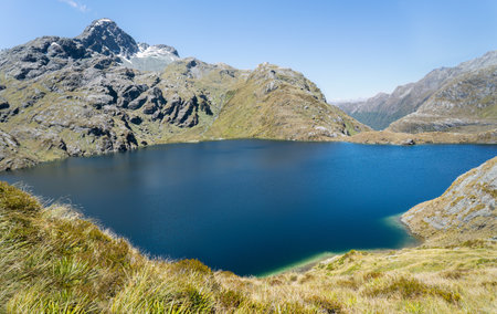 Lake Harris and Harris Saddle at Routeburn Track. South Island. New Zealand.の写真素材