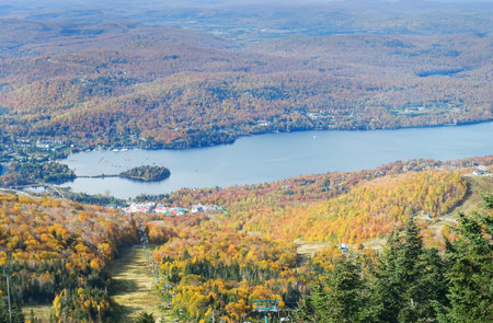 View from top of Mont Tremblant. Quebec. Canada.
