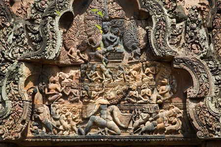 Stone Carving in Banteay Seriの写真素材