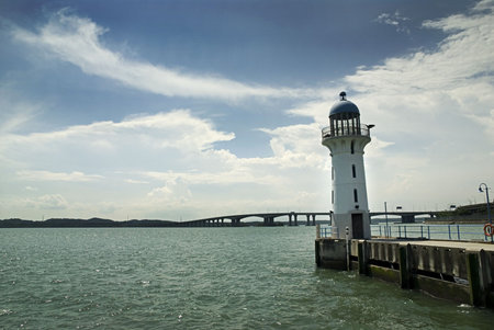 Light House at the end of a marina