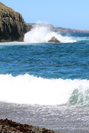 Summer beach and waves