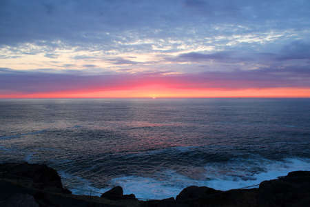 Spring sunrise over the Atlantic Oceanの写真素材