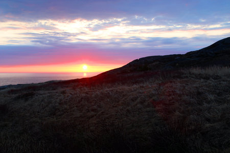 Spring sunrise over the Atlantic Oceanの写真素材