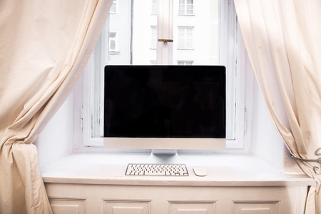 Personal computer at homeの写真素材