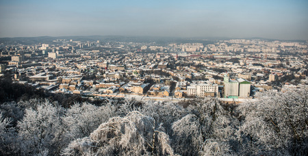 Panorama of the old city Lvovの写真素材