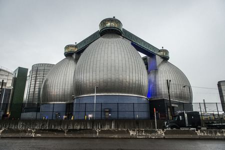 Wastewater Treatment Industrial Plant huge connected storagesの写真素材