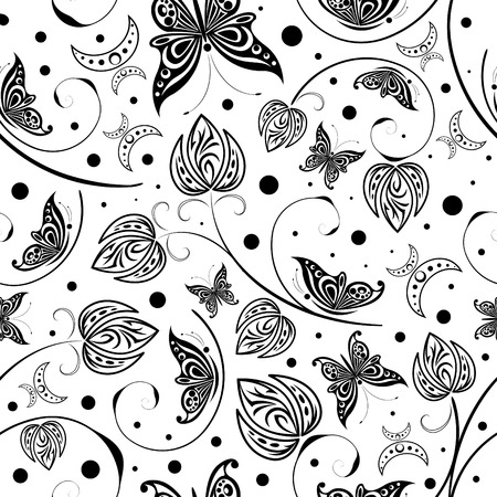 vintage floral seamless patternのイラスト素材
