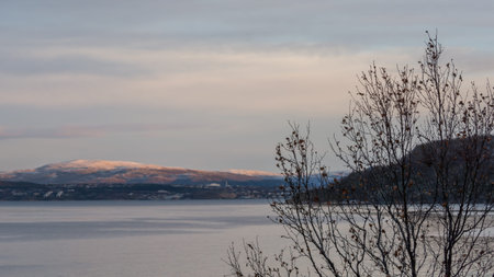 Scenery of Arctic Norway in late autumn